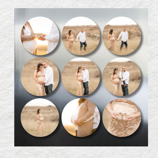 9 Piece 2.25" Custom Round Magnets